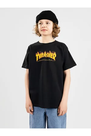 Thrasher Flame Kids Kids T-Shirt nero