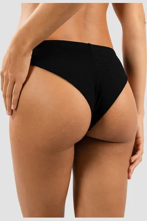 Rip Curl Custom Rib Cheeky Bikini Bottom nero