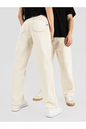 Blue Tomato Baggy Contrast Stich Jeans bianco