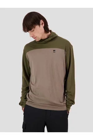 MONS ROYALE Merino Yotei Powder Hooded Maglietta Funzionale verde