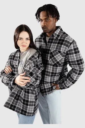 Urban classics Padded Checked Camicia nero