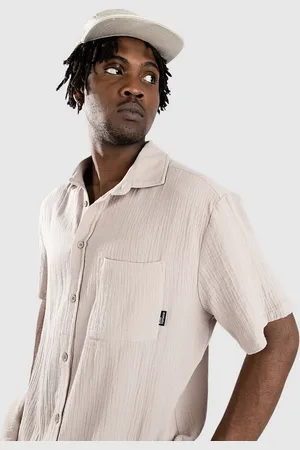 Blue Tomato Plain Linen Camicia marrone