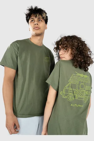 Autumn Headwear Home T-Shirt verde