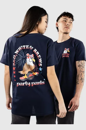 PARTY PANTS Shred Eagle T-Shirt blu