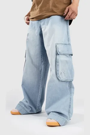 A.Lab Rave Cargo Denim Jeans blu