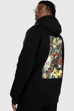Poetic Collective Flower Felpa con Cappuccio nero