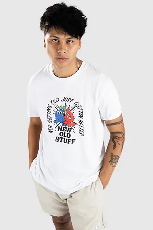 Iriedaily X Blue Tomato New Old Stuff T-Shirt bianco