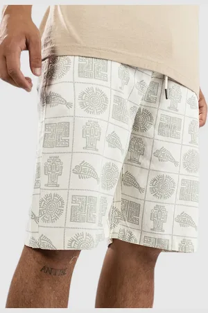 Denim Project Printed Linen Long Pantaloncini fantasia