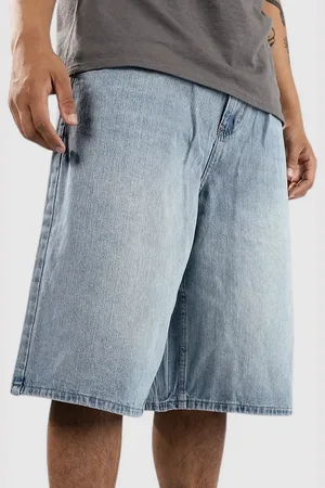 Empyre Ultra Loose Sk8 Denim W Embroidery Pantaloncini blu