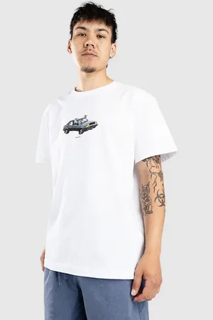 Cleptomanicx Carsharing T-Shirt bianco