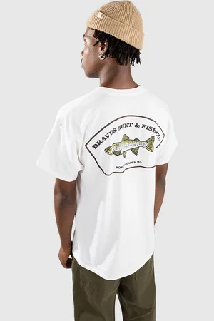 Dravus Hunt And Fish T-Shirt bianco