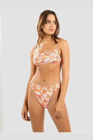 Rhythm Rosa Floral Tie Back Crop Bikini Top fantasia