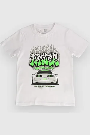 Mister Tee Faster Than Your Average Kids T-Shirt bianco