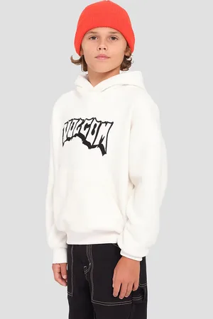Volcom Tookool Kids Felpa con Cappuccio bianco