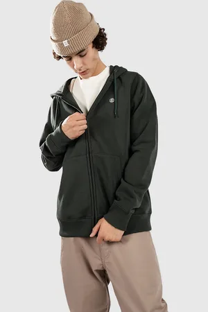 Element Cornell Classic Felpe con Zip e Cappuccio verde