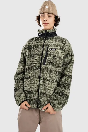 Columbia Winter Pass Printed Fleece II Felpe con Zip e Cappuccio verde
