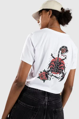 Empyre Scorpio Cropped T-Shirt bianco