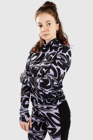 MONS ROYALE Merino Cascade Flex Mock Neck Maglietta Funzionale fantasia