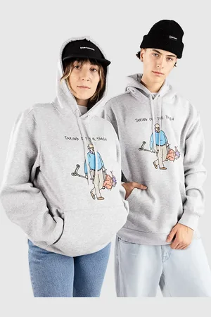 BROTHER MERLE Rubbish Felpa con Cappuccio grigio