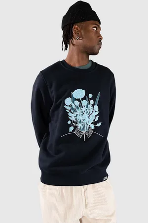 blue flowers Inner Thoughts Felpa blu