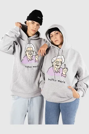 BROTHER MERLE Betty 6 Felpa con Cappuccio grigio