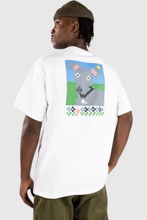 blue flowers Patsy T-Shirt bianco