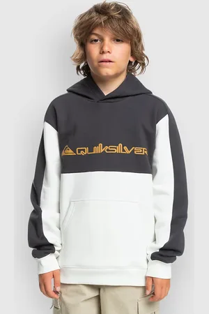 Quiksilver Knowledge Area Kids Felpa con Cappuccio bianco