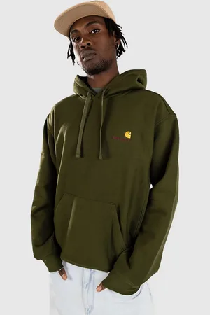 Carhartt American Script Felpa con Cappuccio verde