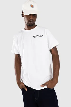 Blue Tomato Running Late Is My Cardio T-Shirt bianco