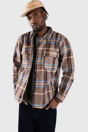 Denim Project Check Pocket Jacket Camicia marrone