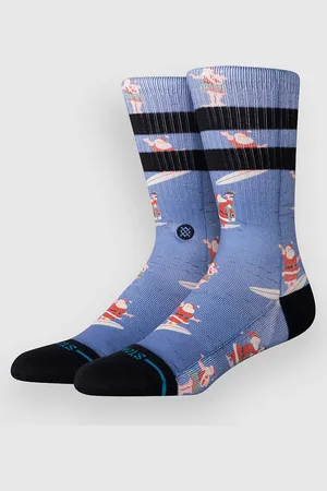 Stance Surfing Santa Crew Socks blu