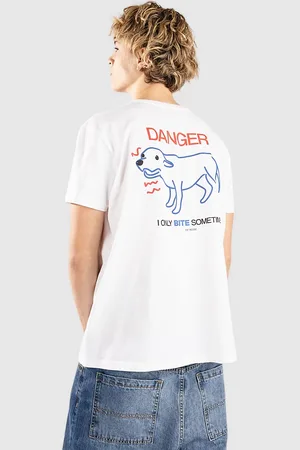Fat Moose Danger Dog T-Shirt bianco