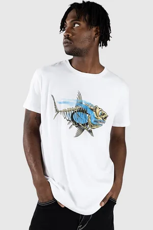 Blue Tomato Shark Skeleton T-Shirt bianco