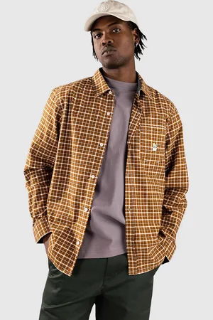 Huf Echo Oxford Plaid Camicia arancione