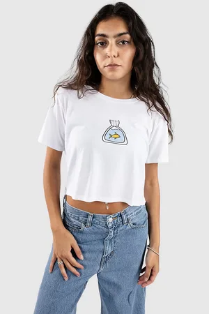 A.Lab Goldfishy Cropped T-Shirt bianco