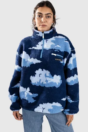 Blue Tomato Scenic Landscape Halfzip Giacca in Pile blu