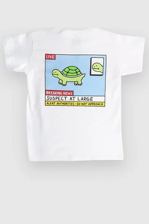A.Lab Breaking News Kids T-Shirt bianco