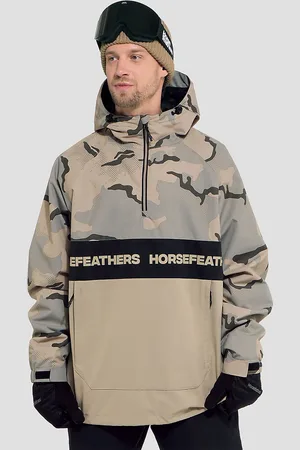 Horsefeathers Gordie Giacca a mezza zip mimetico