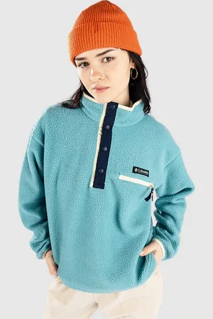 Columbia Helvetia II Cropped Half Snap Fleece Felpa con Zip blu