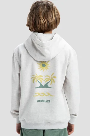 Quiksilver Graphic Kids Felpa con Cappuccio bianco