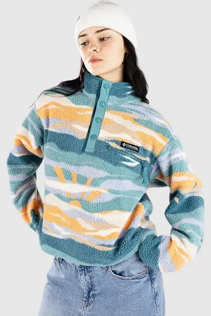 Columbia Helvetia II Printed Cropped Half Snap Felpa con Zip fantasia
