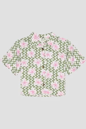 Roxy Salty Sun Kids Shirt verde