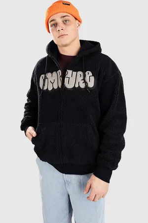 Empyre Sherpa Felpe con Zip e Cappuccio nero