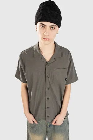 Blue Tomato Plain Linen Camicia verde