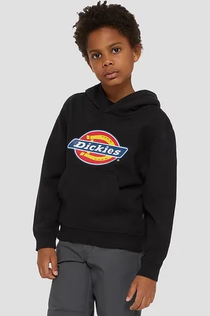 Dickies Logo Kids Felpa con Cappuccio nero