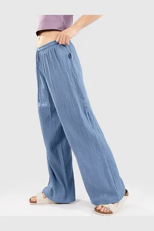 Blue Tomato Long Linen Pantaloni blu