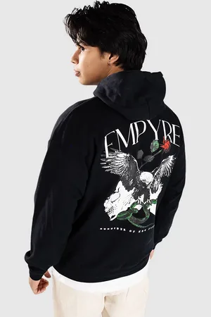 Empyre Contrast Eagle Felpa con Cappuccio nero