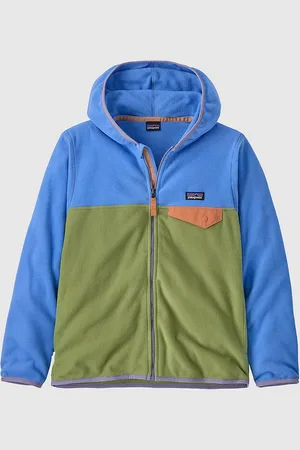 Patagonia Micro D Snap Kids Felpa con Zip verde
