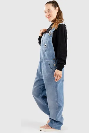Carhartt Bib Overall Straight Salopette di Jeans blu
