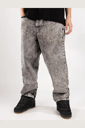 blue flowers Reworked Denim - Eco Jeans grigio